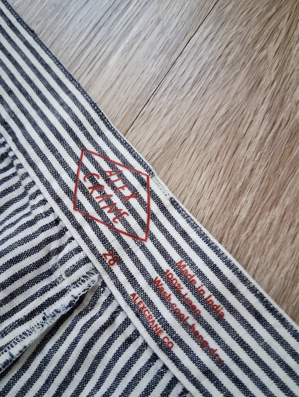 Alex Crane Cham Linen Pant In Lines